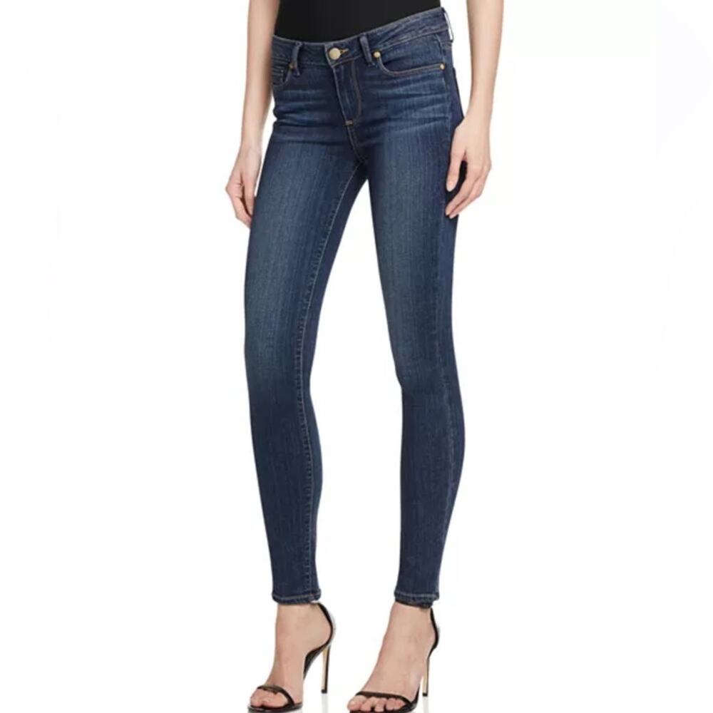 PAIGE Skyline Skinny Jeans Dark Wash Denim Women’s Size 27 - Picture 2 of 12
